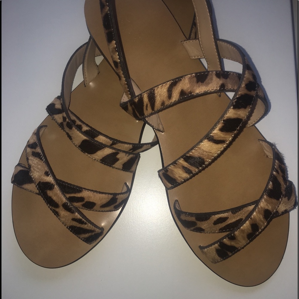 J Crew Collection -Gorgeous Calf-hair-Luxe sandals